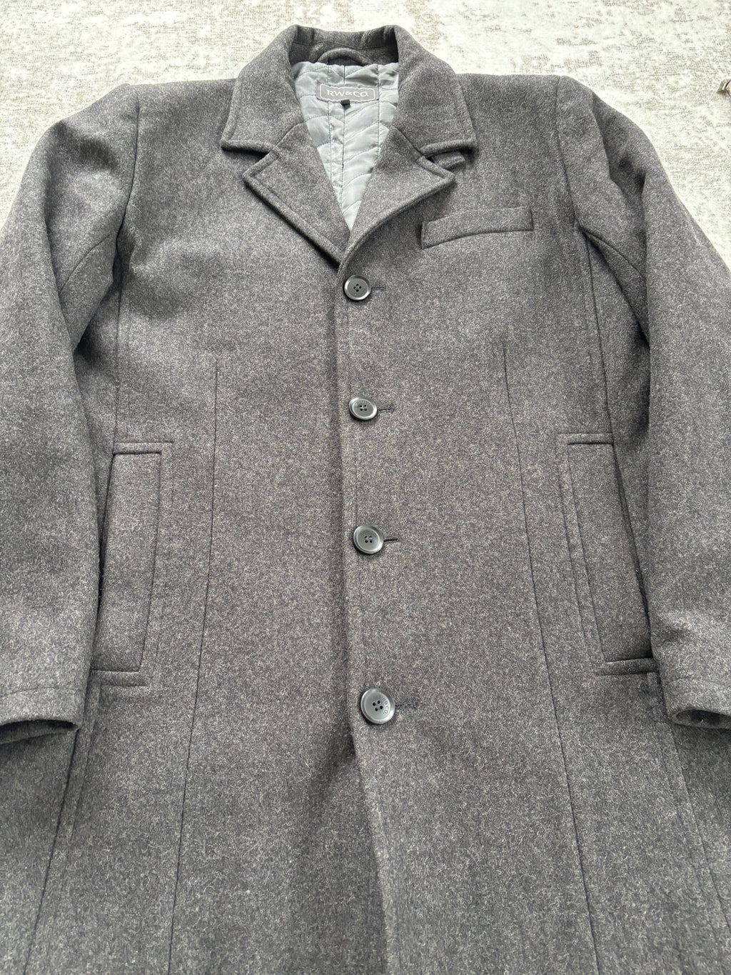 RW&CO. Men's Wool Overcoat size Large