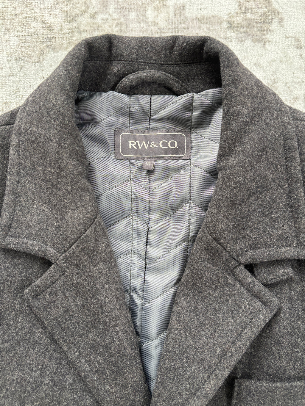 RW&CO. Men's Wool Overcoat size Large