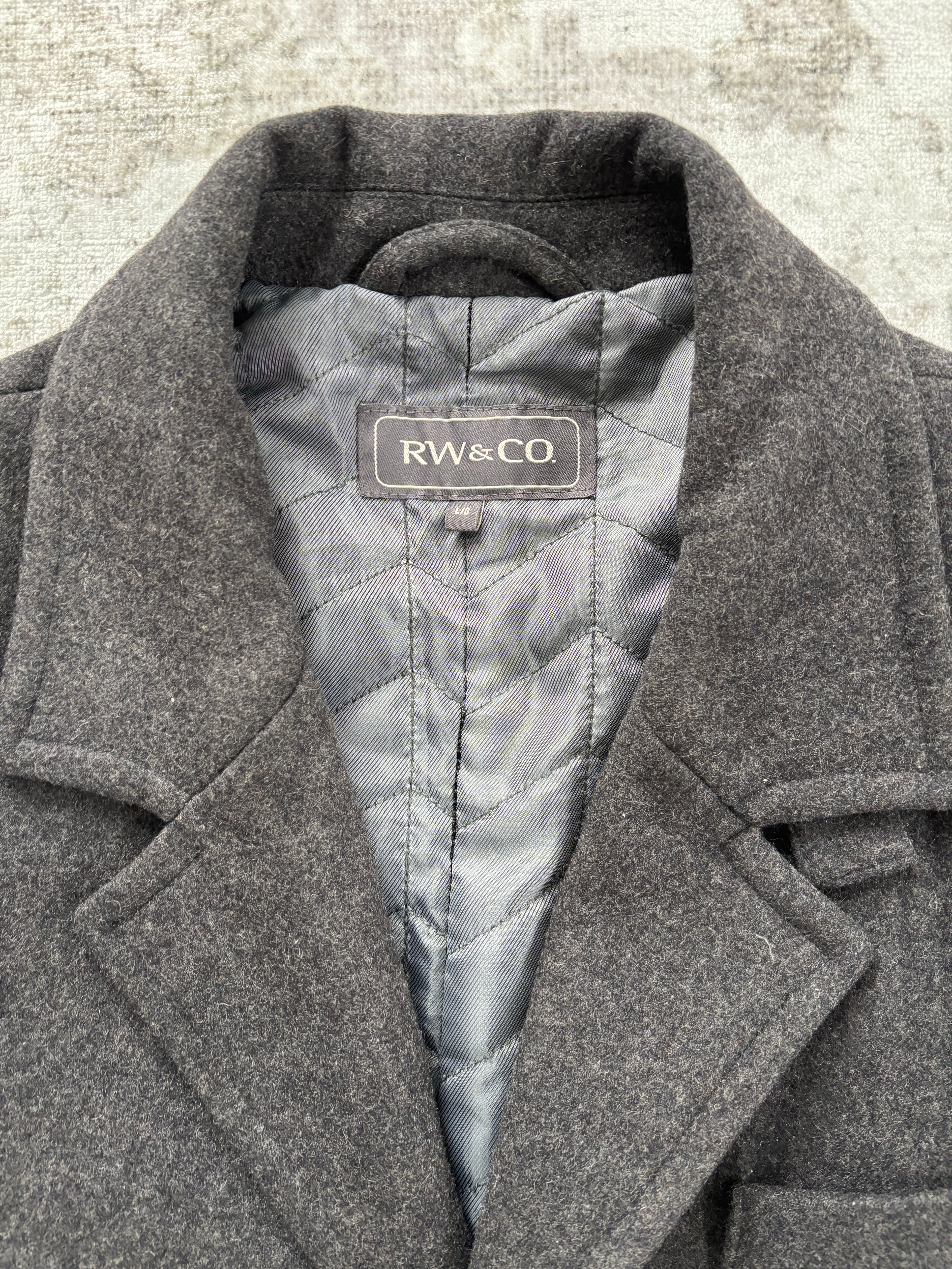 RW&CO. Men's Wool Overcoat size Large