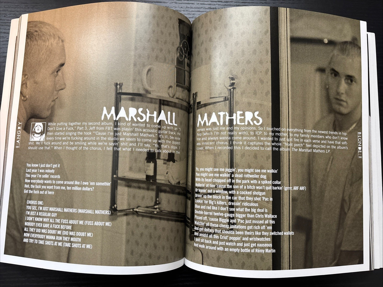 Eminem - Angry Blonde - The Official Book - Softcover 1st PRINT 2002