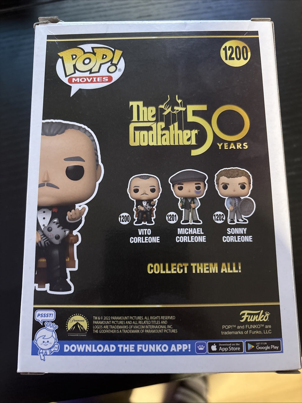 Vito Corleone The Godfather Funko Pop! Vinyl #1200 50 Year Anniversary Edition
