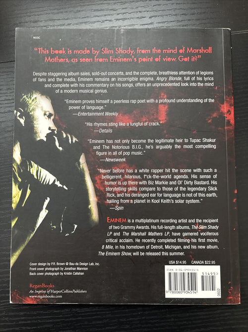 Eminem - Angry Blonde - The Official Book - Softcover 1st PRINT 2002