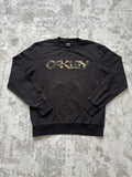 Oakley Sportswear Camo Spellout Logo Soft Crew Neck Sweatshirt Sz XL  Teens