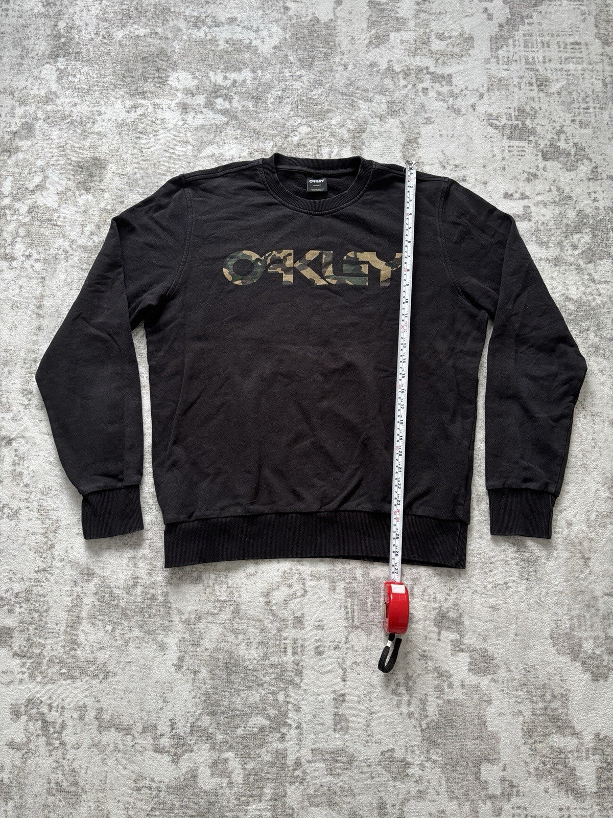 Oakley Sportswear Camo Spellout Logo Soft Crew Neck Sweatshirt Sz XL  Teens