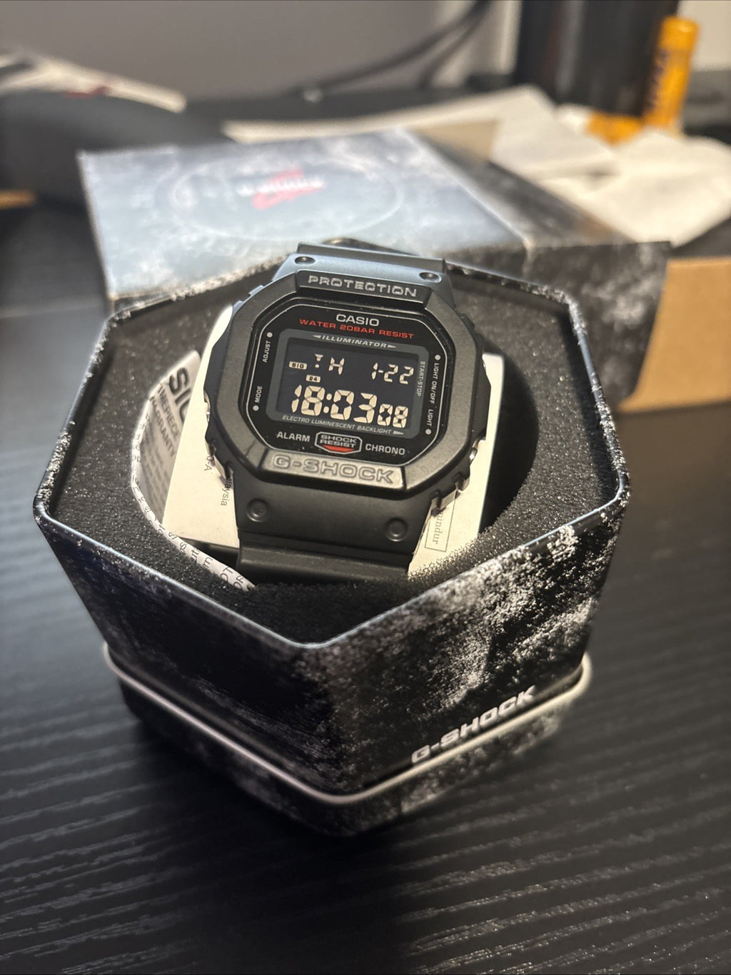 Casio DW5600HR-1 (3229) Red/Black Men’s G-Shock Digital Watch